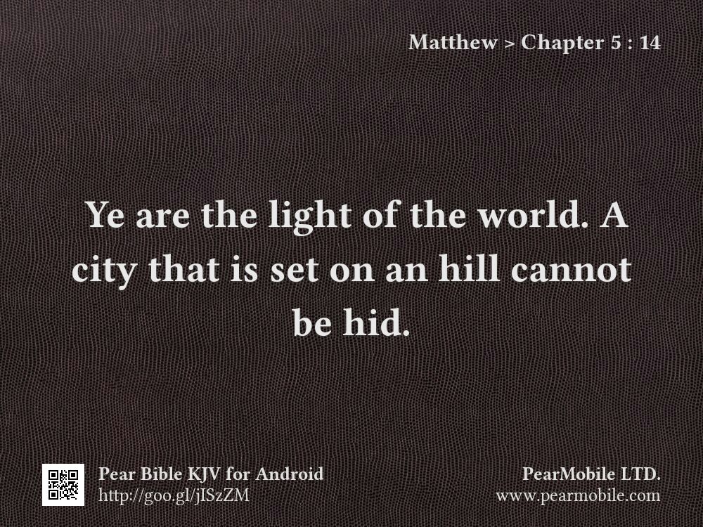 Matthew, Chapter 5:14